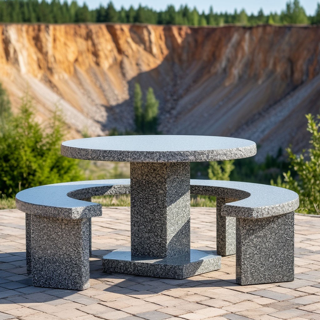 Цветники, столики, лавочки, ограды