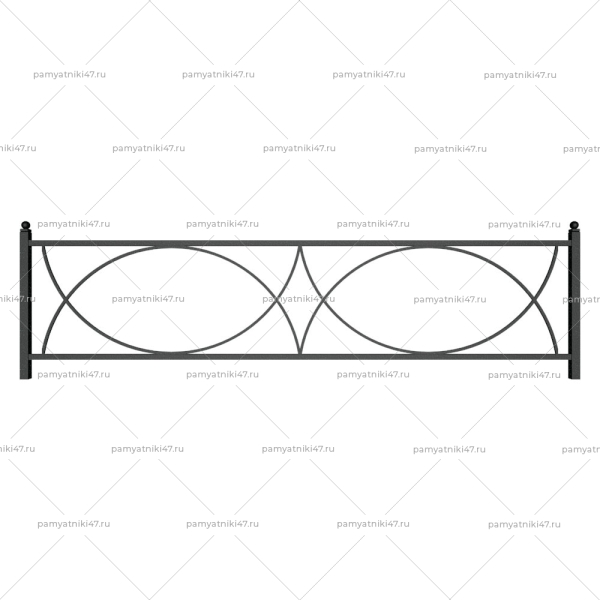 Ограда металлическая № 21
