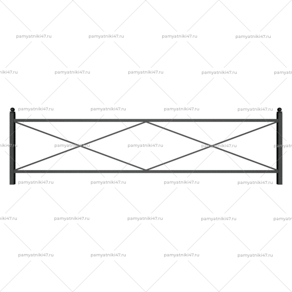 Ограда металлическая № 6