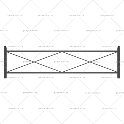 Ограда металлическая № 6