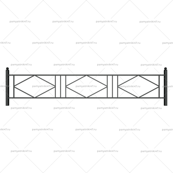 Ограда металлическая № 7