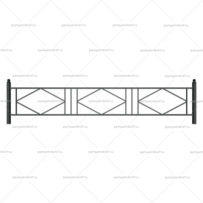 Ограда металлическая № 7