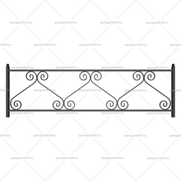 Ограда металлическая № 24