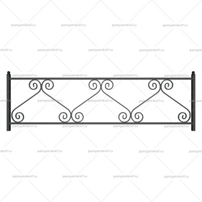 Ограда металлическая № 24