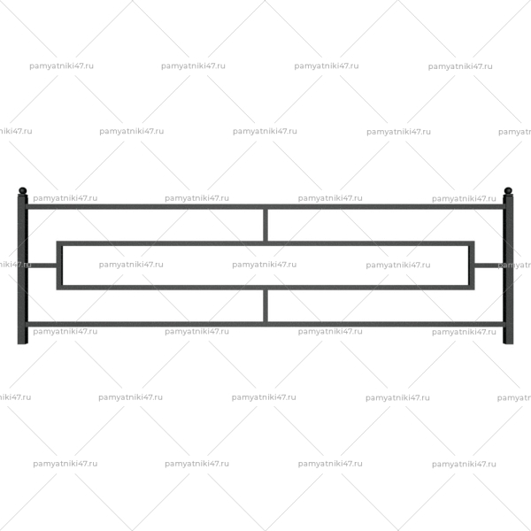Ограда металлическая № 3