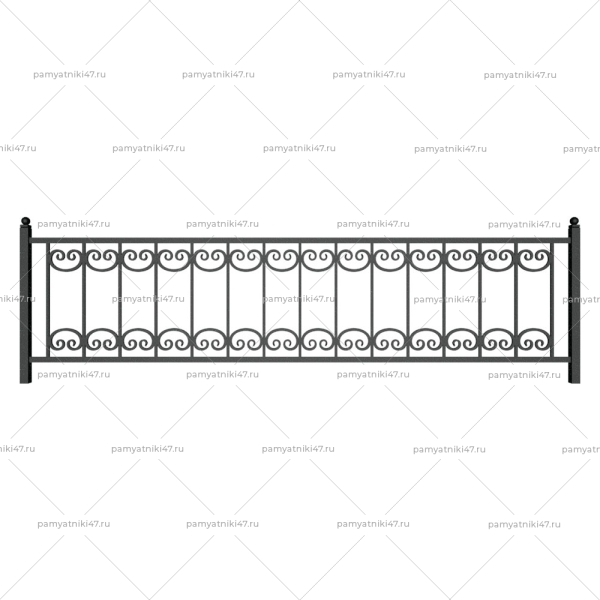 Ограда металлическая № 33