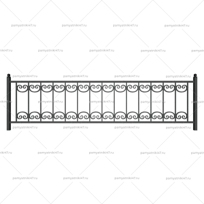 Ограда металлическая № 33