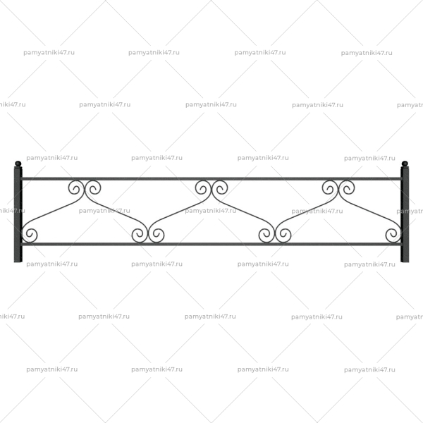 Ограда металлическая № 23