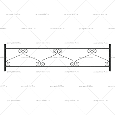Ограда металлическая № 23