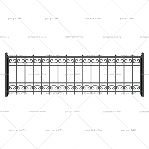 Ограда металлическая № 34
