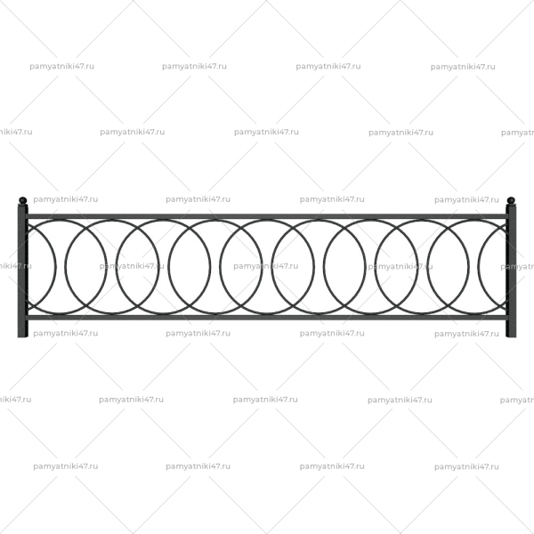 Ограда металлическая № 36