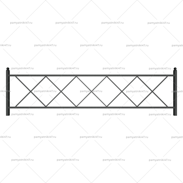Ограда металлическая № 9