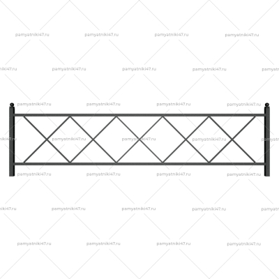Ограда металлическая № 9