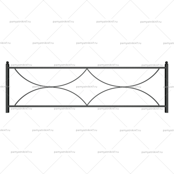 Ограда металлическая № 12