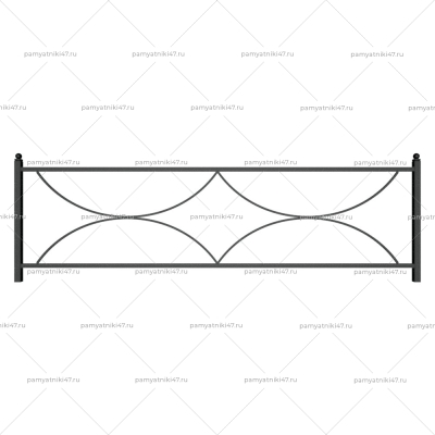 Ограда металлическая № 12