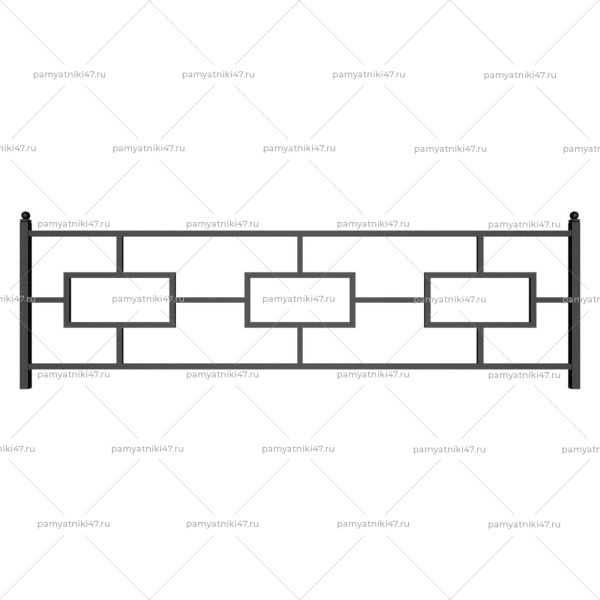 Ограда металлическая № 1
