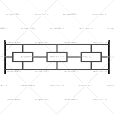 Ограда металлическая № 1