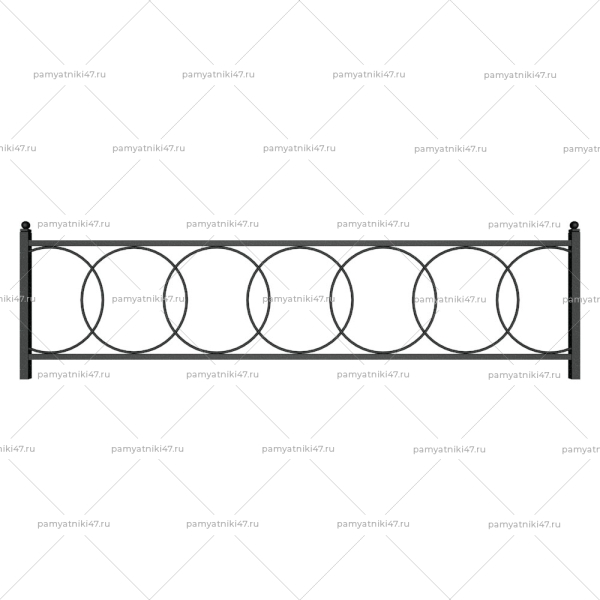 Ограда металлическая № 37