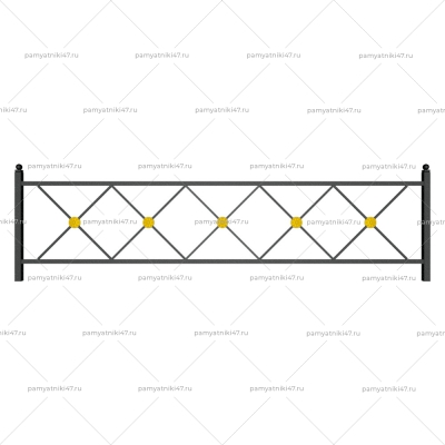 Ограда металлическая № 8