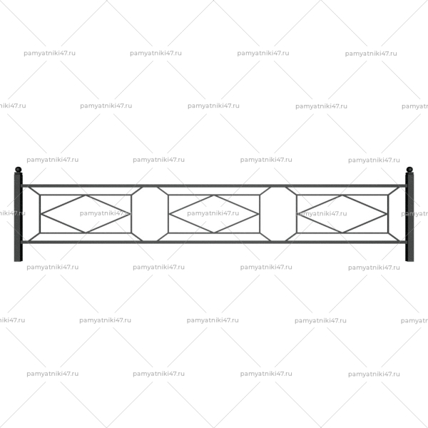 Ограда металлическая № 35