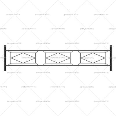 Ограда металлическая № 35
