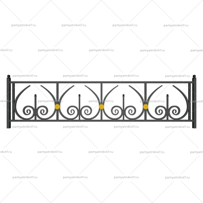 Ограда металлическая № 31