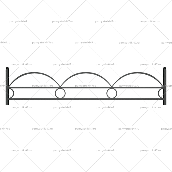 Ограда металлическая № 14