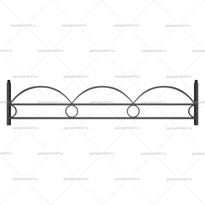 Ограда металлическая № 14