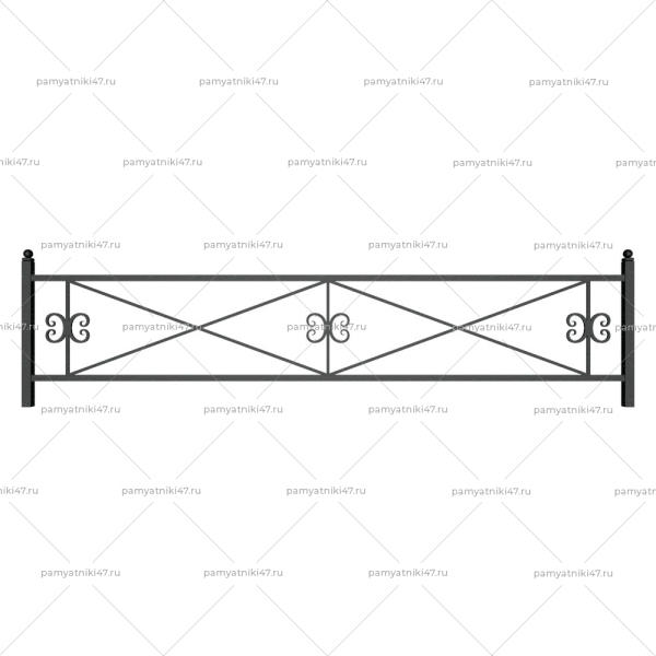 Ограда металлическая № 11