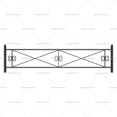 Ограда металлическая № 11