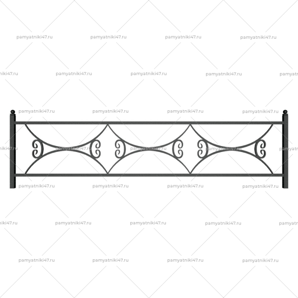 Ограда металлическая № 16