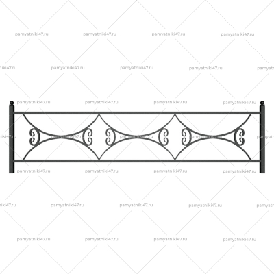 Ограда металлическая № 16