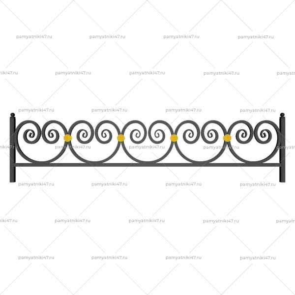 Ограда металлическая № 27