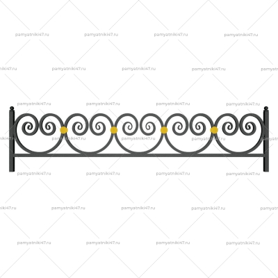 Ограда металлическая № 27