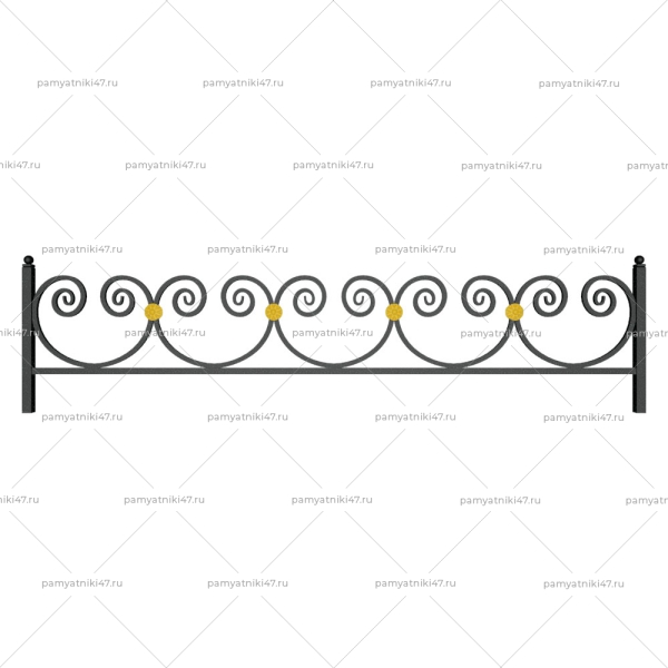 Ограда металлическая № 25