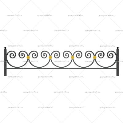 Ограда металлическая № 25