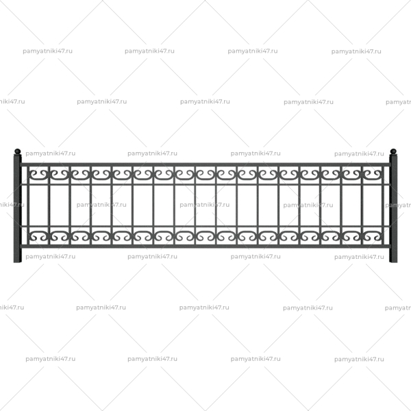 Ограда металлическая № 18