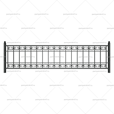 Ограда металлическая № 18