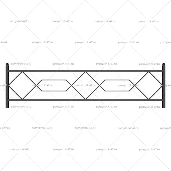 Ограда металлическая № 39