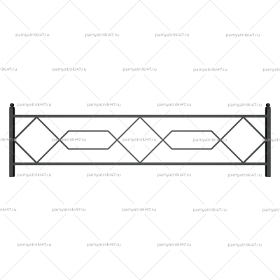 Ограда металлическая № 39