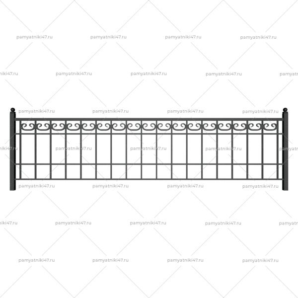 Ограда металлическая № 17
