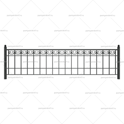 Ограда металлическая № 17