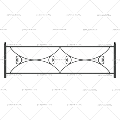 Ограда металлическая № 15