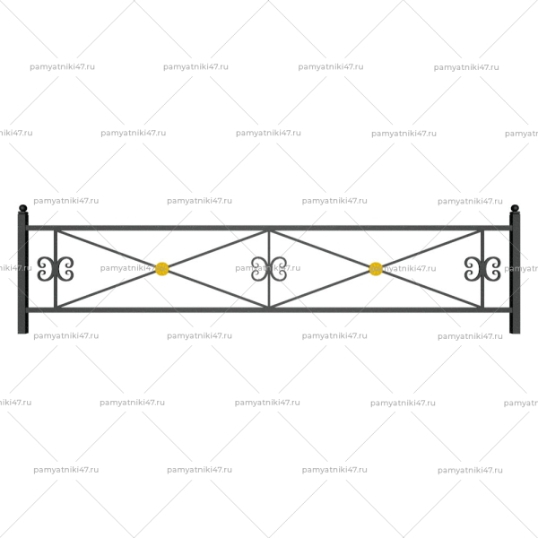 Ограда металлическая № 10