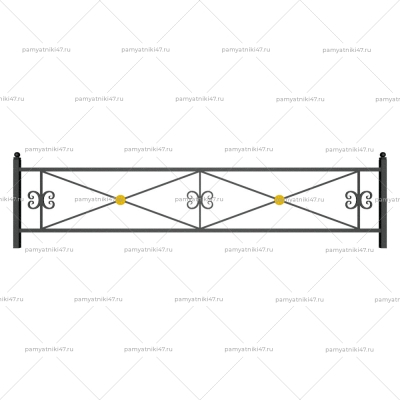 Ограда металлическая № 10