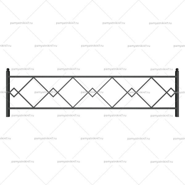 Ограда металлическая № 38