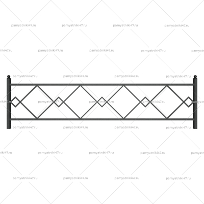 Ограда металлическая № 38