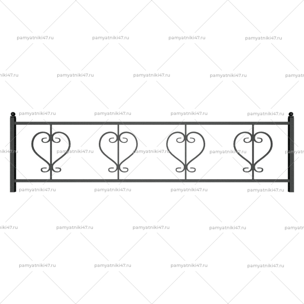 Ограда металлическая № 22