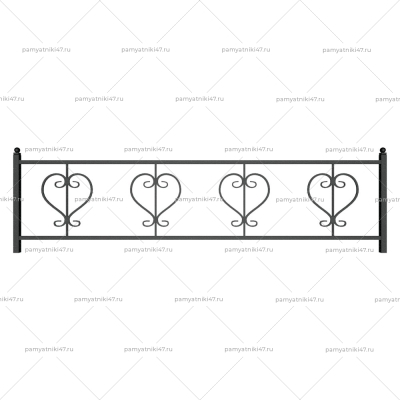 Ограда металлическая № 22