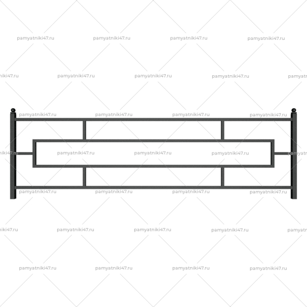 Ограда металлическая № 4